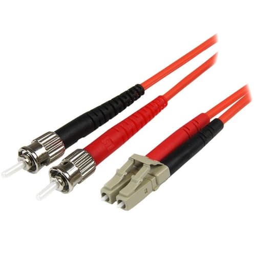 StarTech.com 5m Fiber Optic Cable - Multimode Duplex 50/125 - LSZH - LC/ST - OM2 - LC to ST Fiber Patch Cable - Patch cable - ST multi-mode (M) to LC multi-mode (M) - 5 m - fibre optic - duplex - 50 / 125 micron - OM2 - molded - orange - for P/N: MCM1110MMLC