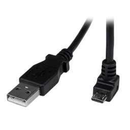 StarTech.com 2m Micro USB Cable Cord - A to Down Angle Micro B - Down Angled Micro USB Cable - 1x USB A (M), 1x USB Micro B (M) - Black (USBAUB2MD) - USB cable - Micro-USB Type B (M) to USB (M) - USB 2.0 - 2 m - 90� connector, molded - black