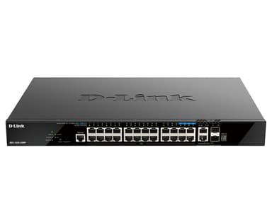 D-Link DGS 1520-28MP - Switch - L3 - smart - 20 x 10/100/1000 (PoE+) + 4 x 2.5G (PoE+) + 2 x 10 Gigabit Ethernet + 2 x 10 Gigabit SFP+ - rack-mountable - PoE+ (370 W)