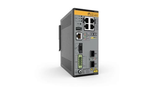 Allied Telesis AT IE220-6GHX - Switch - L2+ - Managed - 4 x 10/100/1000Base-T + 2 x 1 Gigabit / 10 Gigabit SFP+ (uplink) - DIN rail mountable, wall-mountable - PoE++ (180 W)