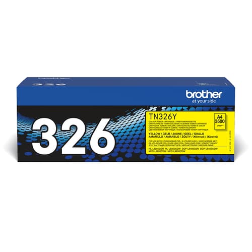 Brother TN326Y - Yellow - original - toner cartridge - for Brother DCP-L8400, DCP-L8450, HL-L8250, HL-L8350, MFC-L8650, MFC-L8850