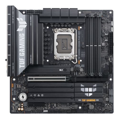 ASUS TUF GAMING B860M-PLUS WIFI - Motherboard - micro ATX - LGA1851 Socket - B860 Chipset - USB-C 3.2 Gen 2x2, USB 3.2 Gen 2, USB 3.2 Gen 1, USB-C 3.2 Gen2 - 2.5 Gigabit LAN, Bluetooth, Wi-Fi 7 - onboard graphics (CPU required) - HD Audio (8-channel)