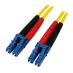StarTech.com 10m Fiber Optic Cable - Single-Mode Duplex 9/125 - LSZH - LC/LC - OS1 - LC to LC Fiber Patch Cable (SMFIBLCLC10) - Patch cable - LC single-mode (M) to LC single-mode (M) - 10 m - fibre optic - duplex - 9 / 125 micron - OS1 - molded - yellow - for P/N: SFP100BBXDST, SFP100BBXUST, SFP10GBBXDST, SFP10GBBXUST, SFP10GBLRST, SFP10GBZRST
