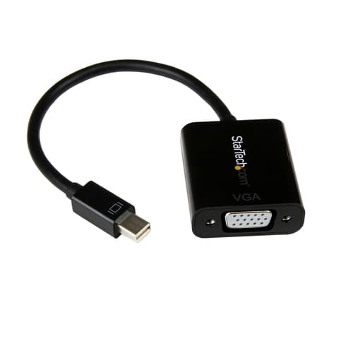 StarTech.com Mini DisplayPort to VGA Adapter - DisplayPort 1.2 - 1080p - Thunderbolt to VGA Monitor Adapter - Mini DP to VGA (MDP2VGA2) - Adapter - Mini DisplayPort (M) to HD-15 (VGA) (F) - Displayport 1.2/Thunderbolt - 22 cm - active, 1920 x 1200 (WUXGA) support - black