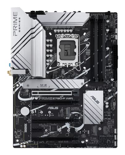 ASUS Prime Z790-P WIFI - Motherboard - ATX - LGA1700 Socket - Z790 Chipset - USB-C 3.2 Gen 2x2, USB 3.2 Gen 2, USB 3.2 Gen 1, USB-C 3.2 Gen2 - 2.5 Gigabit LAN, Wi-Fi 6, Bluetooth - onboard graphics (CPU required) - HD Audio (8-channel)
