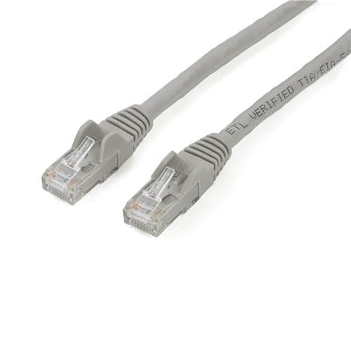 StarTech.com 2m CAT6 Ethernet Cable, 10 Gigabit Snagless RJ45 650MHz 100W PoE Patch Cord, CAT 6 10GbE UTP Network Cable w/Strain Relief, Grey, Fluke Tested/Wiring is UL Certified/TIA - Category 6 - 24AWG (N6PATC2MGR) - Patch cable - RJ-45 (M) to RJ-45 (M) - 2 m - UTP - CAT 6 - snagless - grey