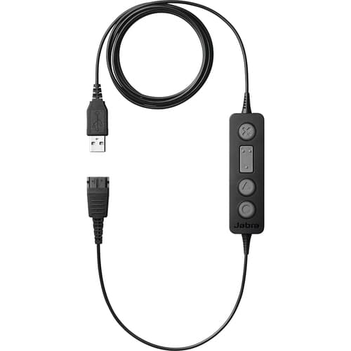 Jabra LINK 260 - Headset adapter - USB male to Quick Disconnect - for BIZ 2300 Duo, 2300 MS QD Mono, 2300 QD Mono, 2400 Duo, 2400 Mono Headband