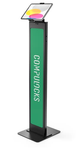 Compulocks Universal Tablet Cling Brandable Floor Stand - Stand - for tablet - lockable - steel - black - screen size: up to 13" - mounting interface: 100 x 100 mm - floor-standing