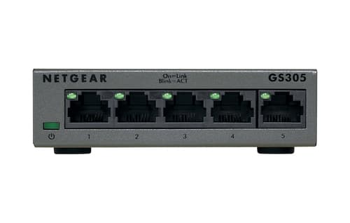 NETGEAR GS305 - V3 - switch - unmanaged - 5 x 10/100/1000 - desktop, wall-mountable