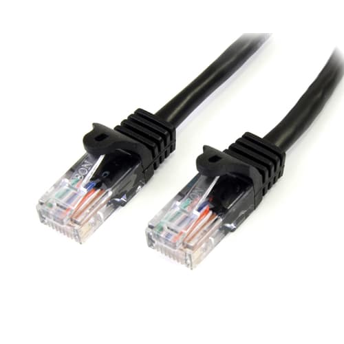StarTech.com 1m Black Cat5e / Cat 5 Snagless Patch Cable - Patch cable - RJ-45 (M) to RJ-45 (M) - 1 m - UTP - CAT 5e - snagless - black