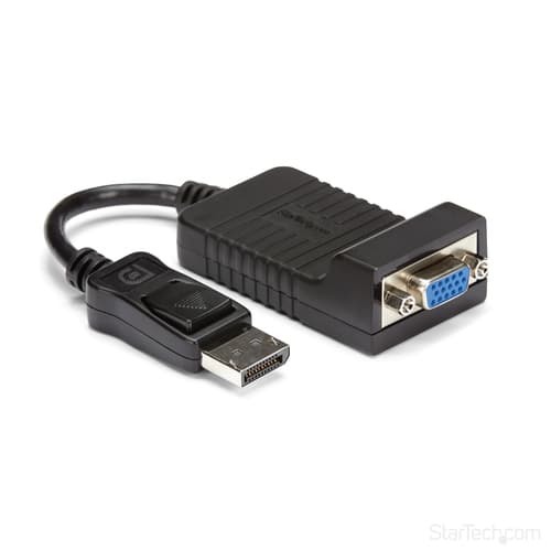 StarTech.com DisplayPort to VGA Adapter - 1920x1200 - Active DP to VGA Video Converter - Plug and Play DP to VGA Connector (DP2VGA) - Display adapter - DisplayPort (M) to HD-15 (VGA) (F) - 25 cm - latched - for P/N: DK30C2DAGPD, MST14DP123DP, TB32DP14, TB32DP2T, TB3DK2DPM2, TB3DOCK2DPPD, TB3DOCK2DPPU