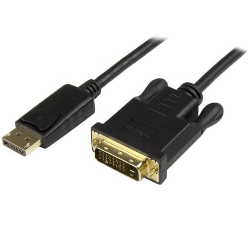 StarTech.com DisplayPort to DVI Converter Cable - DP to DVI Adapter - 3ft - 1920x1200 (DP2DVI2MM3) - Display cable - DisplayPort (M) to DVI-D (M) - 91.4 cm - black - for P/N: DK30CH2DEP, DK30CH2DEPUE