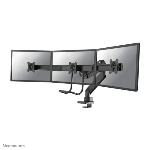 Neomounts NM-D775DX3 - Mounting kit - full-motion - for 3 LCD displays - black - screen size: 17"-27" - clamp mountable, grommet, desk-mountable