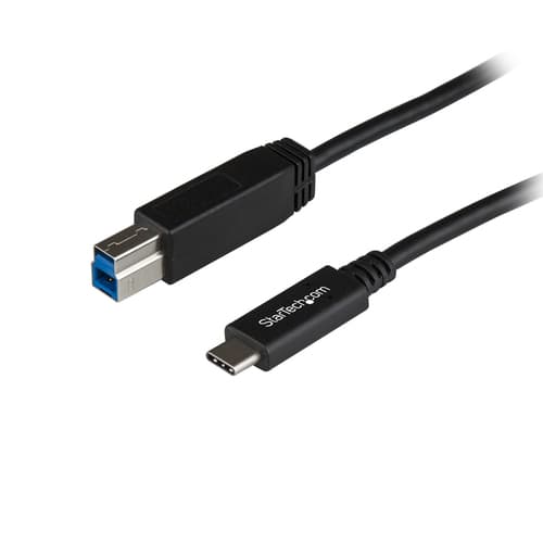 StarTech.com USB C to USB B Printer Cable - 1m / 3 ft - Superspeed - USB 3.1 - 10Gbps - USB C Printer Cable - USB Type C to Type B (USB31CB1M) - USB cable - 24 pin USB-C (M) to USB Type B (M) - USB 3.1 - 1 m - black - for P/N: PEXUSB311AC3, PEXUSB312C3, SV231DHU34K6, SV231HU34K6, SV231QDPU34K, SV431HU34K6