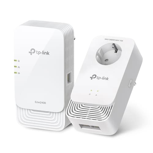 TP-Link PGW2440 KIT V1 - Powerline adapter kit 1GbE - Wi-Fi 6 - Dual Band - wall-pluggable