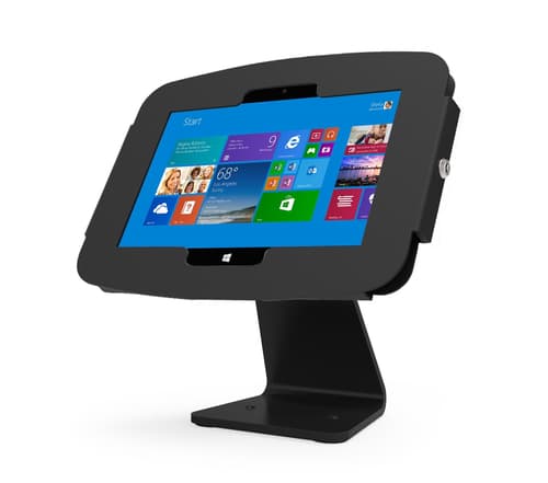 Compulocks Surface Pro 3-7 Space Enclosure Rotating Counter Stand - Enclosure - Anti-Theft - for tablet - lockable - steel, high-grade aluminium - black - desktop - for Microsoft Surface Pro 3, Pro 4, Pro 5, Pro 6, Pro 7, Pro 7+