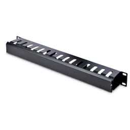 StarTech.com 1U Horizontal Finger Duct Rack Cable Management Panel with Cover - Server Rack Cable Duct - Rack Cable Organizer / Manager (CMDUCT1UX) - Rack cable management panel - 1U - 19" - for P/N: RACK-18U-20-WALL-OA, RACK-21U-20-WALL-OA, RACK-24U-20-WALL-OA, RK12OD2, RK3236BKF