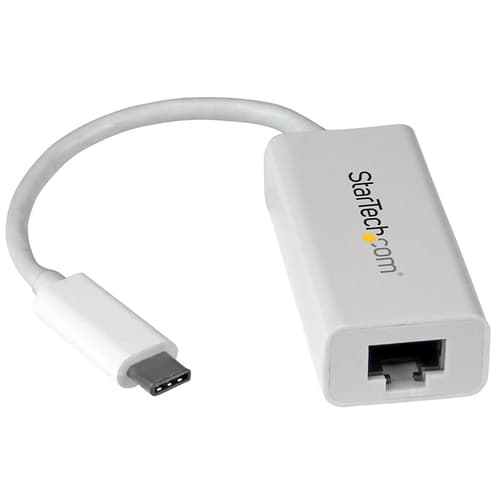 StarTech.com USB C to Gigabit Ethernet Adapter - White - USB 3.1 to RJ45 LAN Network Adapter - USB Type C to Ethernet (US1GC30W) - Network adapter - USB-C - Gigabit Ethernet - white