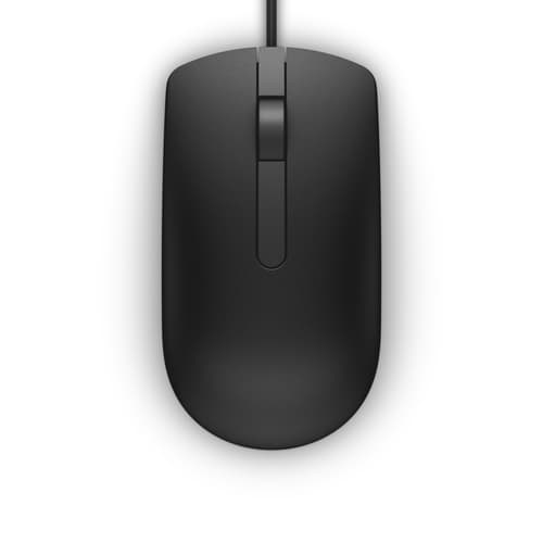 Dell MS116 - Mouse - optical - 2 buttons - wired - USB - black - retail