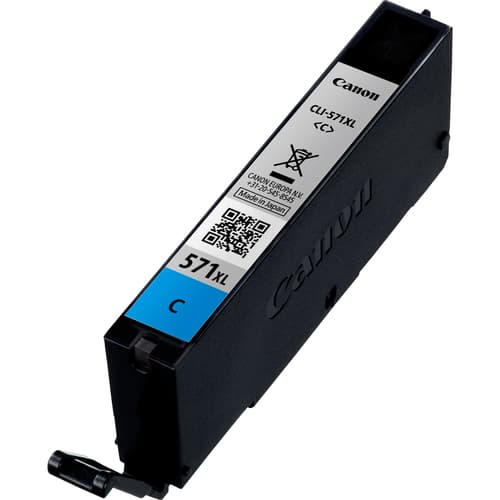 Canon CLI-571C XL - 11 ml - High Yield - cyan - original - ink tank - for PIXMA TS5051, TS5053, TS5055, TS6050, TS6051, TS6052, TS8051, TS8052, TS9050, TS9055