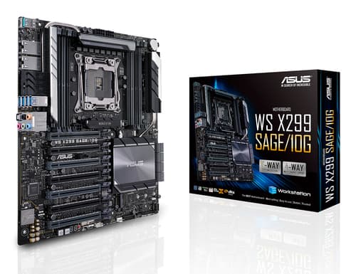 ASUS WS X299 SAGE/10G - Motherboard - SSI CEB - LGA2066 Socket - X299 Chipset - USB 3.1 Gen 1, USB-C Gen2, USB 3.1 Gen 2 - 2 x 10 Gigabit LAN - HD Audio (8-channel)