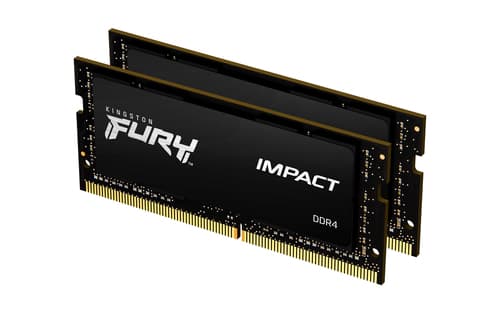Kingston FURY Impact - DDR4 - kit - 64 GB: 2 x 32 GB - SO-DIMM 260-pin - 3200 MT/s / PC4-25600 - CL20 - 1.2 V - unbuffered - non-ECC - black