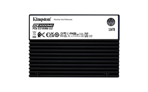Kingston DC3000ME - SSD - Enterprise - encrypted - 3.84 TB - internal - 2.5" - U.2 PCIe 5.0 x4 (NVMe) - 256-bit AES - TCG Opal Encryption 2.0