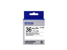 Epson LabelWorks LK-7WBN - Black on white - Roll (3.6 cm x 9 m) 1 roll(s) label tape - for LabelWorks LW-1000P, LW-900P, LW-Z900FK