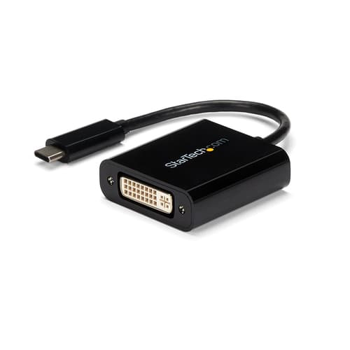 StarTech.com USB C to DVI Adapter - Black - 1920x1200 - USB Type C Video Converter for Your DVI D Display / Monitor / Projector (CDP2DVI) - Video / USB adapter - 24 pin USB-C (M) to DVI-I (F) - Thunderbolt 3 - 1920 x 1200 (WUXGA) support - black - for P/N: BNDTB10GI, BNDTB210GSFP, BNDTB410GSFP, BNDTB4M2E1, BNDTBUSB3142, TB4CDOCK