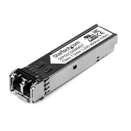 StarTech.com Cisco GLC-SX-MM Compatible SFP Module, 1000BASE-SX, 1GbE Multimode Fiber MMF Optic Transceiver, Gigabit Ethernet SFP, LC Connector, 550m, 850nm, Cisco IE3400, IE3300, IE3200 (SFPGLCSXMMST) - SFP (mini-GBIC) transceiver module - 1GbE - 1000Base-SX - LC multi-mode - up to 550 m - 850 nm - for P/N: ET91000SFP2, ET91000SFP2C, IES101002SFP, MCM1110SFP, PEX1000SFP2