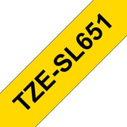 Brother TZe-SL651 - Self-adhesive - black on yellow - Roll (2.4 cm x 8 m) 1 cassette(s) laminated tape - for P-Touch PT-D800W, PT-E550WSP, PT-E550WVP, PT-P900W, PT-P950NW