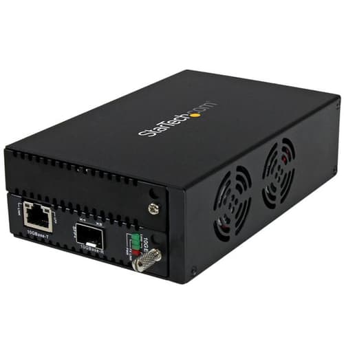 StarTech.com 10 Gigabit Ethernet Copper-to-Fiber Media Converter - Open SFP+ - Managed - 10G Ethernet Media Converter (ET10GSFP) - Fibre media converter - 10GbE - 10GBase-LR, 10GBase-ER, 10GBase-SR, 10GBase-LW, 100Base-TX, 1000Base-T, 10GBase-EW, 10GBase-T, 10GBase-SW - RJ-45 / SFP+ - for P/N: SFP10GBBXDST, SFP10GBBXUST, SFP10GBLRMST, SFP10GBLRST, SFP10GBSRST, SFP10GBZRST