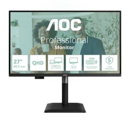 AOC Pro-line Q27P4CV - P4 Series - LED monitor - 27" - 2560 x 1440 QHD @ 120 Hz - IPS - 350 cd/m� - 1500:1 - 4 ms - HDMI, DisplayPort, USB-C - speakers - black