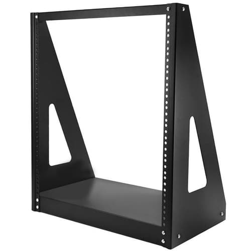 StarTech.com 12U Heavy Duty 2 Post Open Frame Network Rack - 350lbs - 19" Free Standing Desktop Rack for Computer, AV, Media, IT Equipment (2POSTRACK12) - Rack open frame - 2-post - 12U - 19"