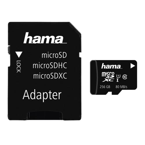 MICROSDHC 256GB C10 UHS-I 80MBS