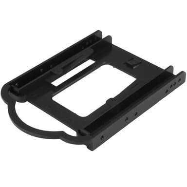 StarTech.com 2.5" HDD / SDD Mounting Bracket for 3.5" Drive Bay - Tool-less Installation - 2.5 Inch SSD HDD Adapter Bracket (BRACKET125PT) - Storage bay adapter - 3.5" to 2.5" - black - for P/N: M2E4SFF8643, PEX4SFF8643, U2M2E125