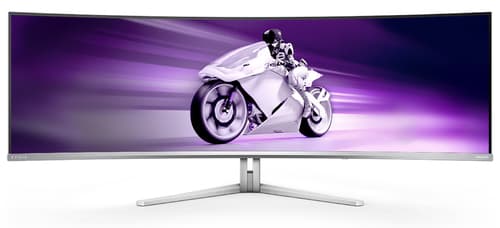 Philips Evnia 8000 49M2C8900 - OLED monitor - gaming - curved - 49" (48.9" viewable) - 5120 x 1440 Dual Quad HD @ 240 Hz - 1000 cd/m� - 15000000:1 - DisplayHDR 400 True Black - 0.03 ms - 2xHDMI, DisplayPort, USB-C - speakers - textured white