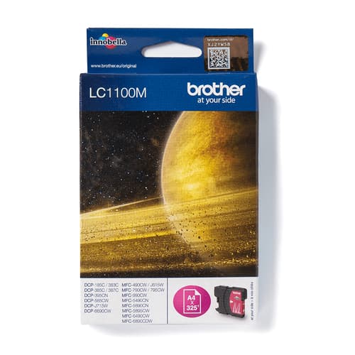 Brother LC1100M - Magenta - original - ink cartridge - for Brother DCP-185, 385, 395, 585, J715, MFC-490, 5490, 5890, 5895, 6890, 790, 795, 990, J615