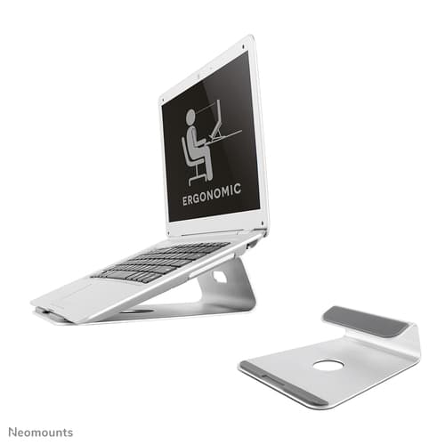 Neomounts NSLS025 - Stand - for notebook - brushed aluminium - silver - screen size: 10"-17" - desktop
