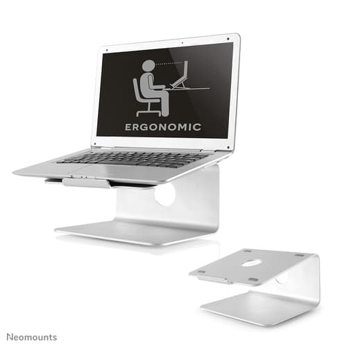Neomounts NSLS050 - Stand - for notebook - brushed aluminium - silver - screen size: 10"-17" - desktop