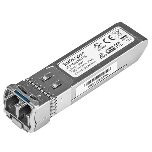 StarTech.com Cisco SFP-10G-LR-S Compatible SFP+ Module, 10GBASE-LR, 10GbE Single Mode (SMF) Fiber SMF Optic Transceiver, 10GE Gigabit Ethernet SFP+, LC 10km 1310nm DDM, Cisco Firepower - Lifetime Warranty (SFP10GLRSTTA) - SFP+ transceiver module (equivalent to: Cisco SFP-10G-LR) - 10GbE - 10GBase-LR - LC single-mode - up to 10 km - 1310 nm - TAA Compliant