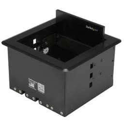 StarTech.com Conference Table Cable Management Box - Table Top - Conference Room AV - Conference Table Connectivity Box (BOX4CABLE) - Cable management box - black