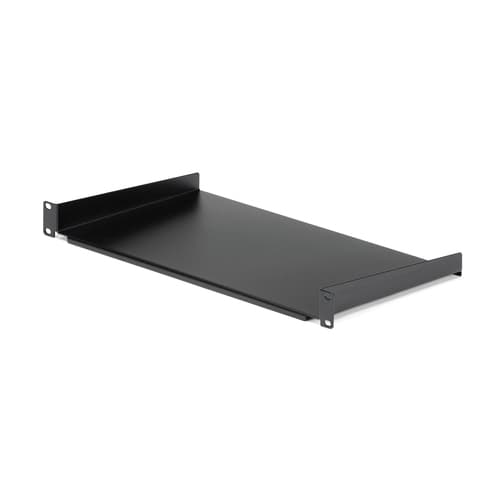 StarTech.com 1U Fixed Server Rack Mount Shelf, 10in Deep Steel Universal Cantilever Tray for 19" AV/Data/Network Equipment Rack with Cage Nuts & Screws, 44lbs Weight Capacity, 10" Deep - 1U Network Rack Shelf (CABSHELF1U10) - Rack shelf - black - 1U - 10"