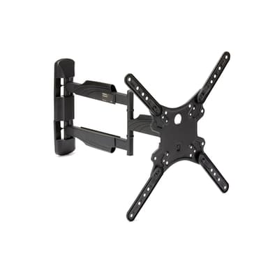 StarTech.com Full Motion TV Wall Mount, 32-55 inch (77lb/35kg) VESA Displays, Low Profile Universal Flat Screen TV Wall Mount, Heavy Duty Adjustable Tilt/Swivel Articulating Arm Bracket - Cable Management - Mounting kit (articulating arm, wall mount, wrench) - for TV - plastic, steel - black - screen size: 32"-55" - wall-mountable - for P/N: HDMIPLATE