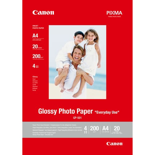 Canon GP-501 - Glossy - white - A4 (210 x 297 mm) 20 sheet(s) photo paper - for PIXMA TS7450i