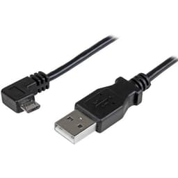 StarTech.com Right Angle Micro USB Cable - 1 ft / 0.5m - 90 degree - USB Cord - USB Charger Cable - USB to Micro USB Cable (USBAUB50CMRA) - USB cable - Micro-USB Type B (M) right-angled to USB (M) - USB 2.0 - 50 cm - black - for P/N: USB2PCARBK, USB2PCARBKS, USBEXTAA10BK, USBEXTAA6BK, USBLT2PCARW, USBUB2PCARB