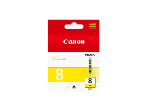 Canon CLI-8 Y - 0623B001 - 1 x Yellow - Ink tank - For PIXMA iP3500,iP4500,iP5300,MP510,MP520,MP610,MP960,MP970,MX700,MX850,Pro9000