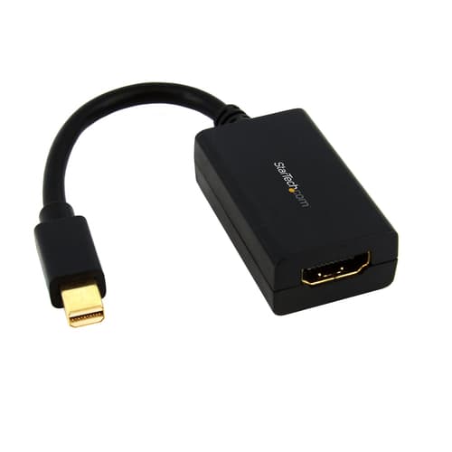 StarTech.com Mini DisplayPort to HDMI Adapter - 1080p - Thunderbolt Compatible - Mini DP Converter for HDMI Display or Monitor (MDP2HDMI) - Adapter - Mini DisplayPort male to HDMI female - 76.2 mm - black - for P/N: DP2MDPMF3, DP2MDPMF6IN