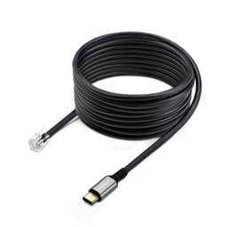 StarTech.com USB-C to RJ9 Adapter for Office Phone Handset or Wired/Wireless Headset, Use Existing Landline Hardware, 6ft/1.8m, For Laptop/Desktop Computer/Mobile - Headset adapter - 24 pin USB-C male to RJ-9 male - 1.8 m - black - bus powered