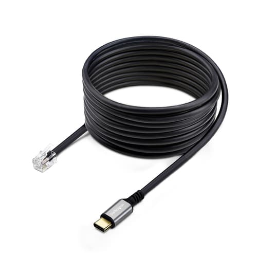 StarTech.com USB-C to RJ9 Adapter for Office Phone Handset or Wired/Wireless Headset, Use Existing Landline Hardware, 6ft/1.8m, For Laptop/Desktop Computer/Mobile - Headset adapter - 24 pin USB-C male to RJ-9 male - 1.8 m - black - bus powered